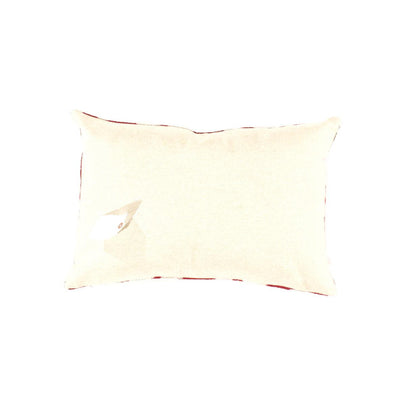 Canvello Red White Designer Ikat Velvet Throw Pillow - 16" X 24"