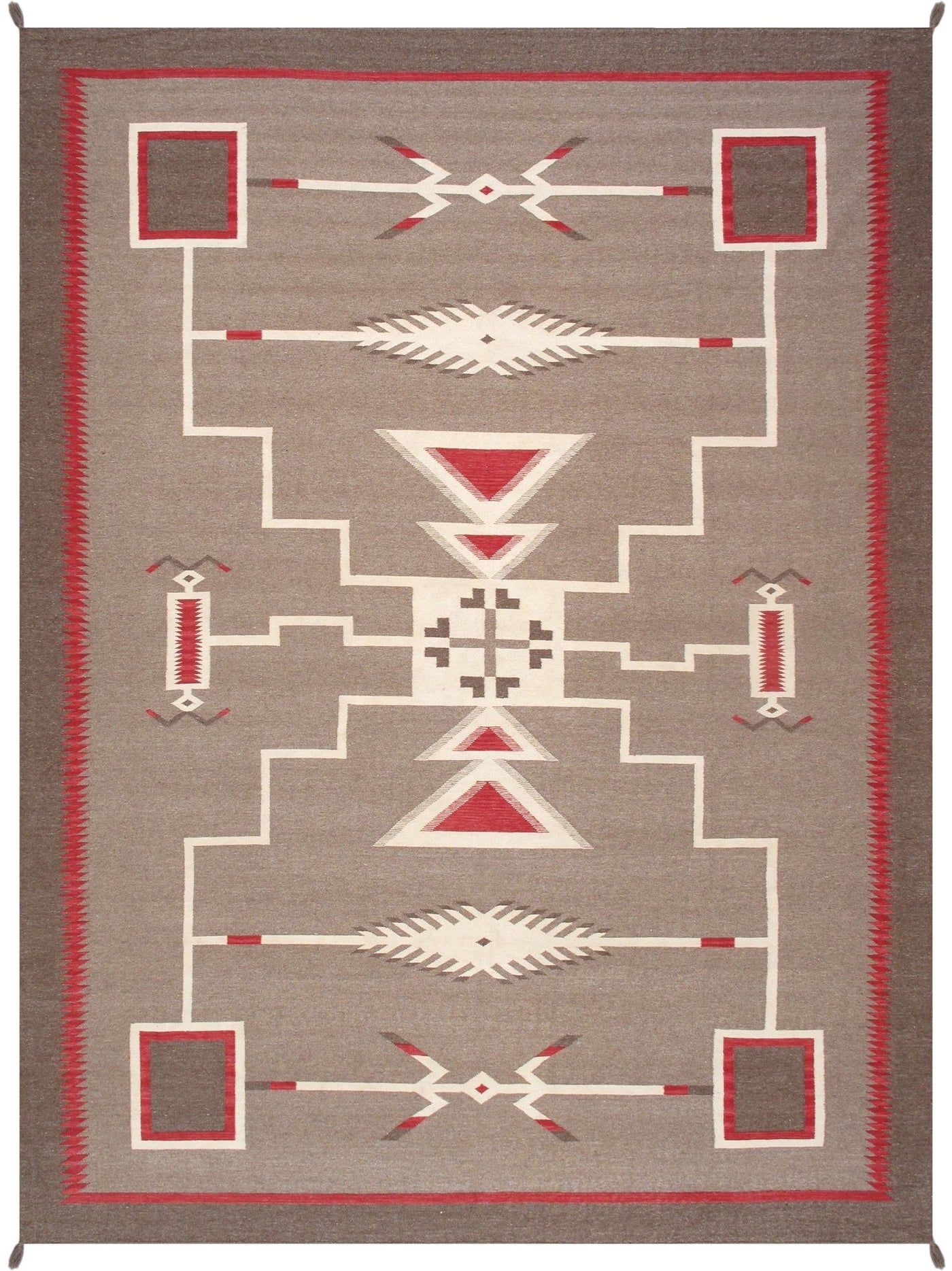 Canvello Reversible Wool Mocha Area Rug - 10'2'' X 13'5'' - Canvello