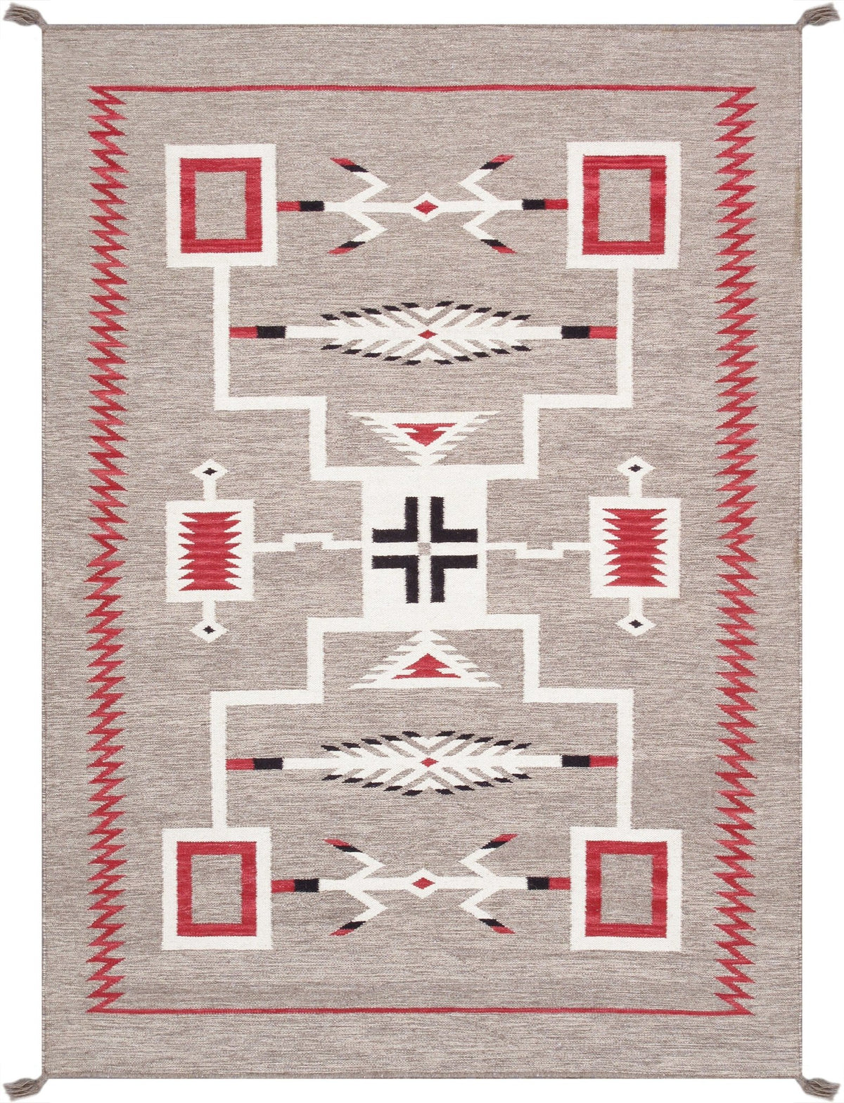 Canvello Reversible Wool Mocha Area Rug- 5' X 7'