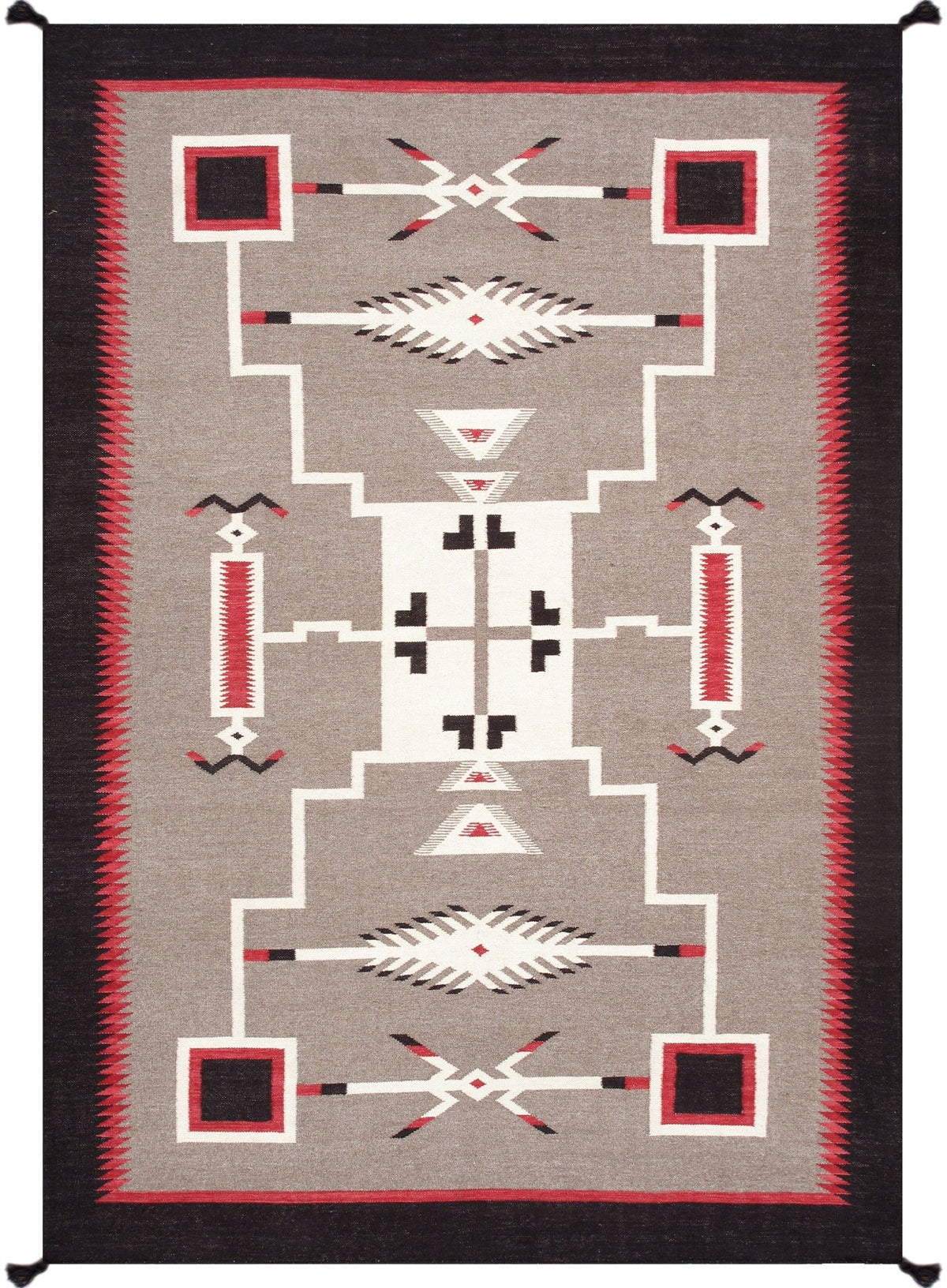 Canvello Reversible Wool Mocha Area Rug- 6'2'' X 8'10''