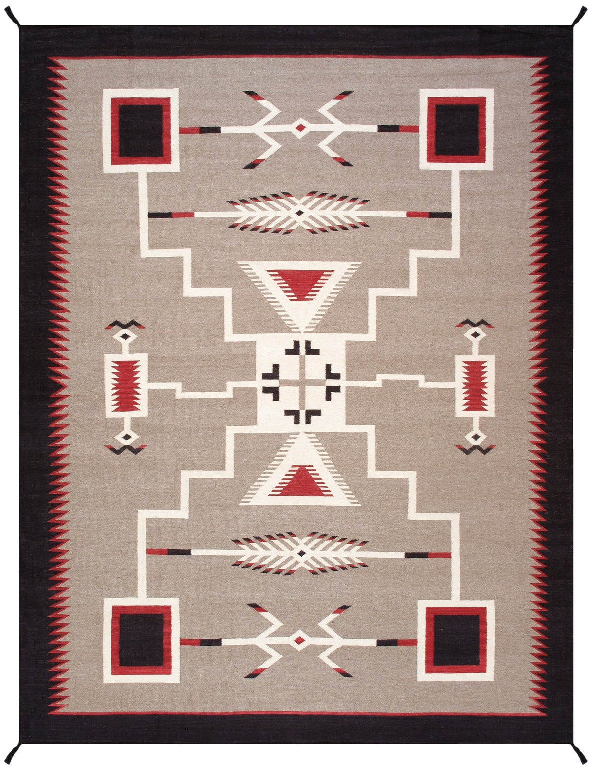 Canvello Reversible Wool Mocha Area Rug- 6'2'' X 8'10''