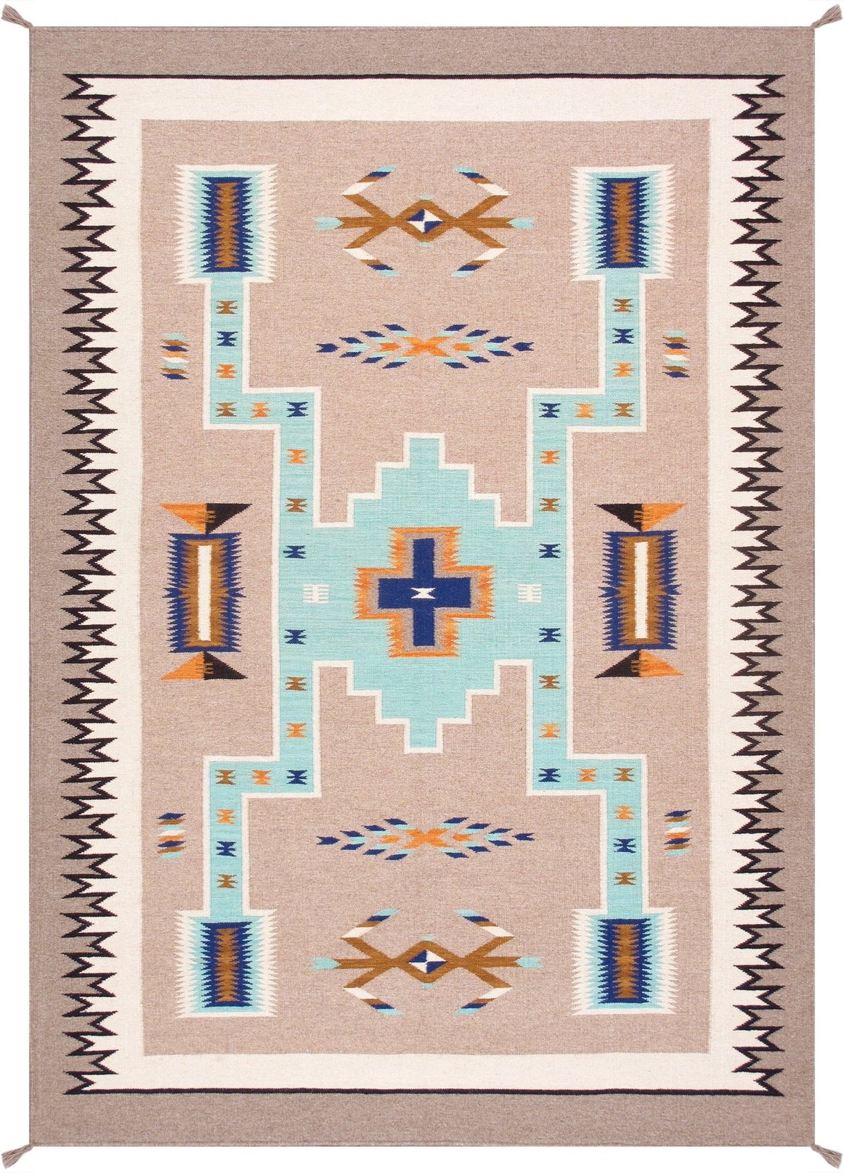 Canvello Reversible Wool Mocha Area Rug- 6'2'' X 9'