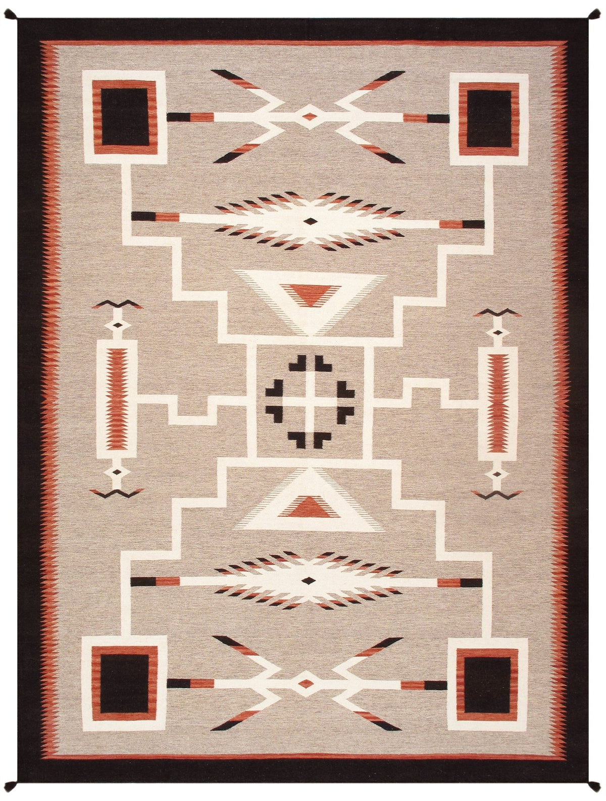 Canvello Reversible Wool Mocha Area Rug- 8'11'' X 12'