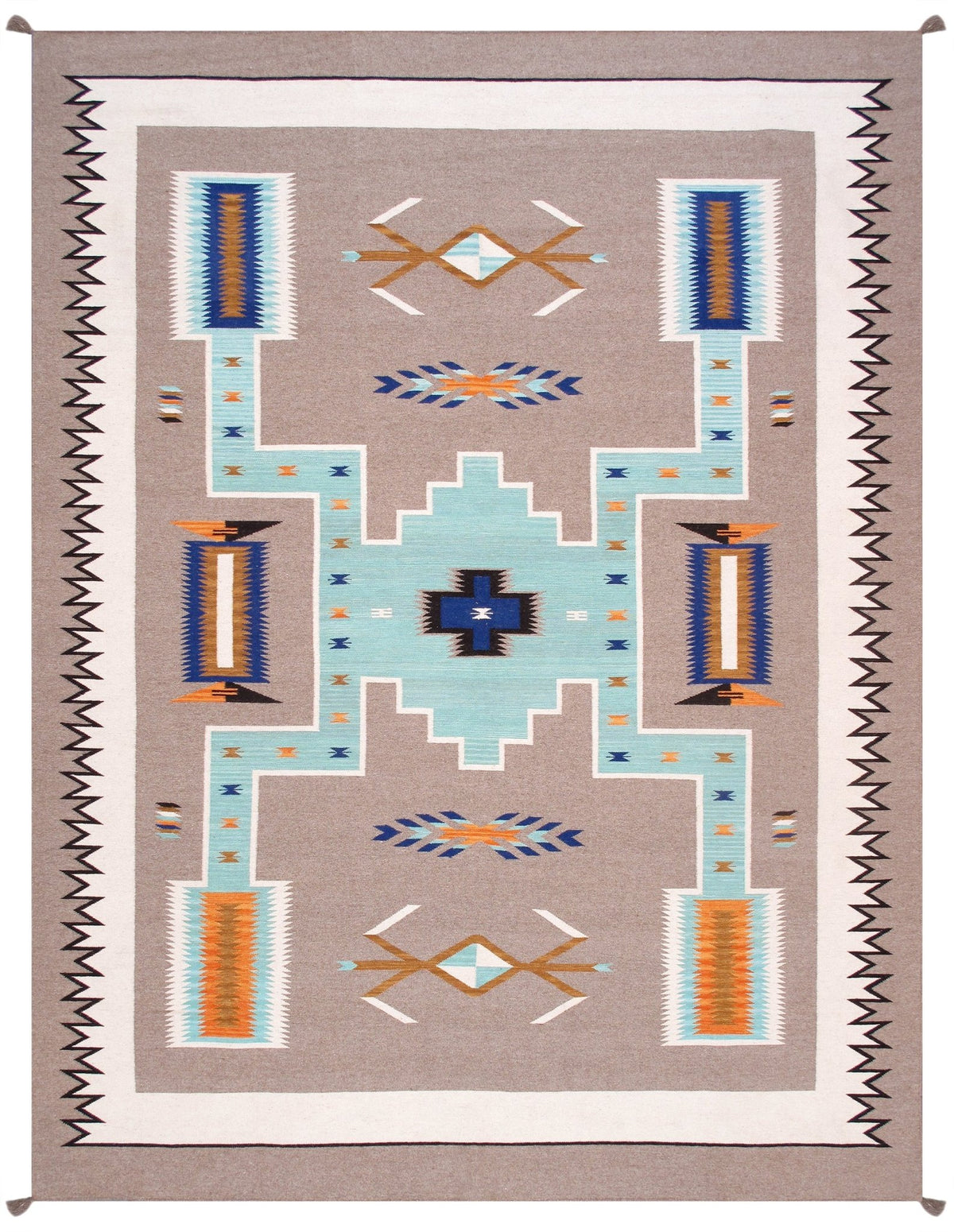 Canvello Reversible Wool Mocha Area Rug- 9' X 11'11''