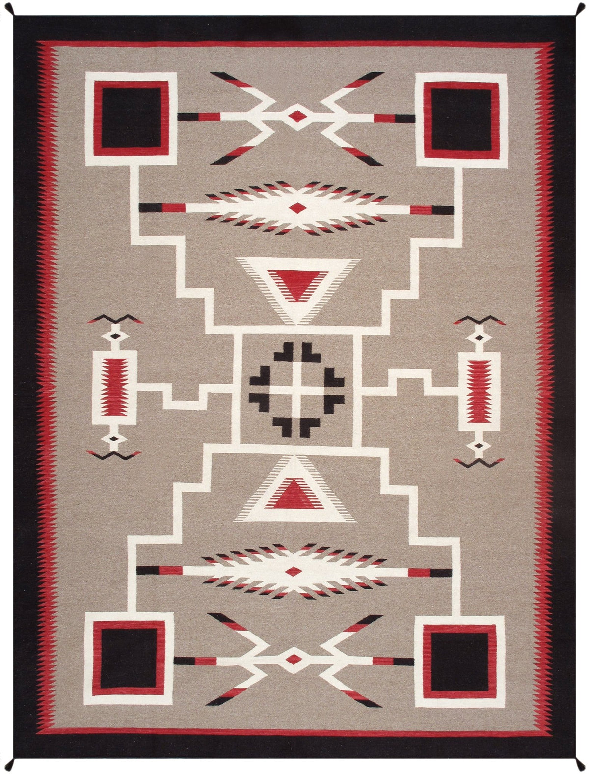 Canvello Reversible Wool Mocha Area Rug- 9'1'' X 12'1''