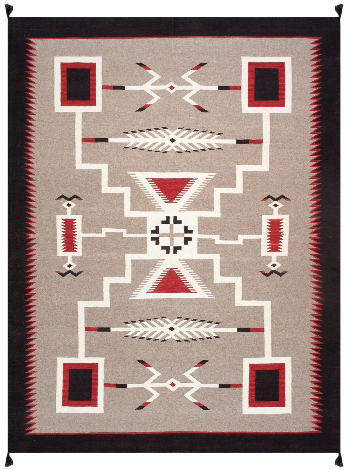 Canvello Reversible Wool Mocha Area Rug- 9'2'' X 11'11''