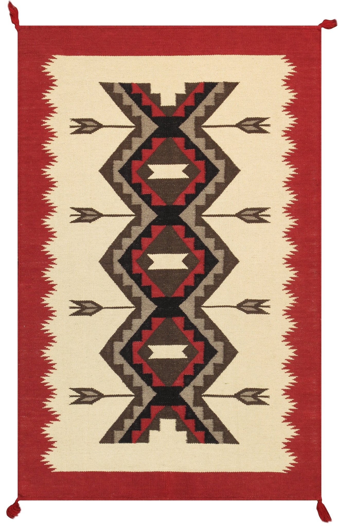 Canvello Reversible Wool Multicolor Area Rug - 5'2'' X 7' - Canvello