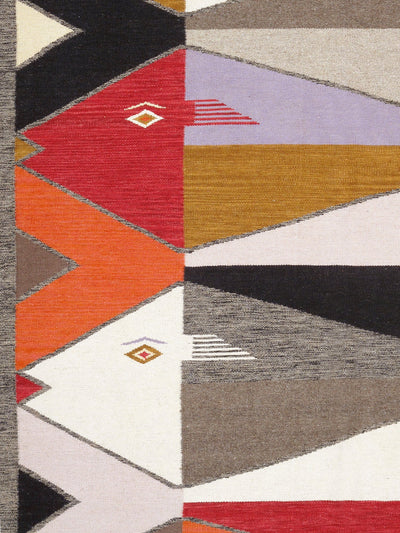 Canvello Reversible Wool Multicolor Area Rug - 5'2'' X 7'3'' - Canvello