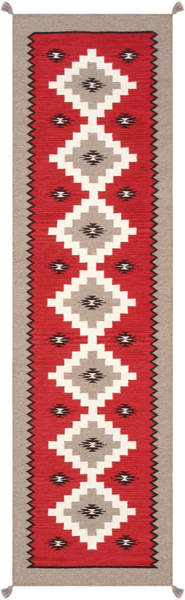 Canvello Reversible Wool Red Area Rug - 2'6'' X 8'2'' - Canvello