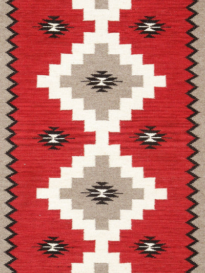 Canvello Reversible Wool Red Area Rug - 2'6'' X 8'2'' - Canvello