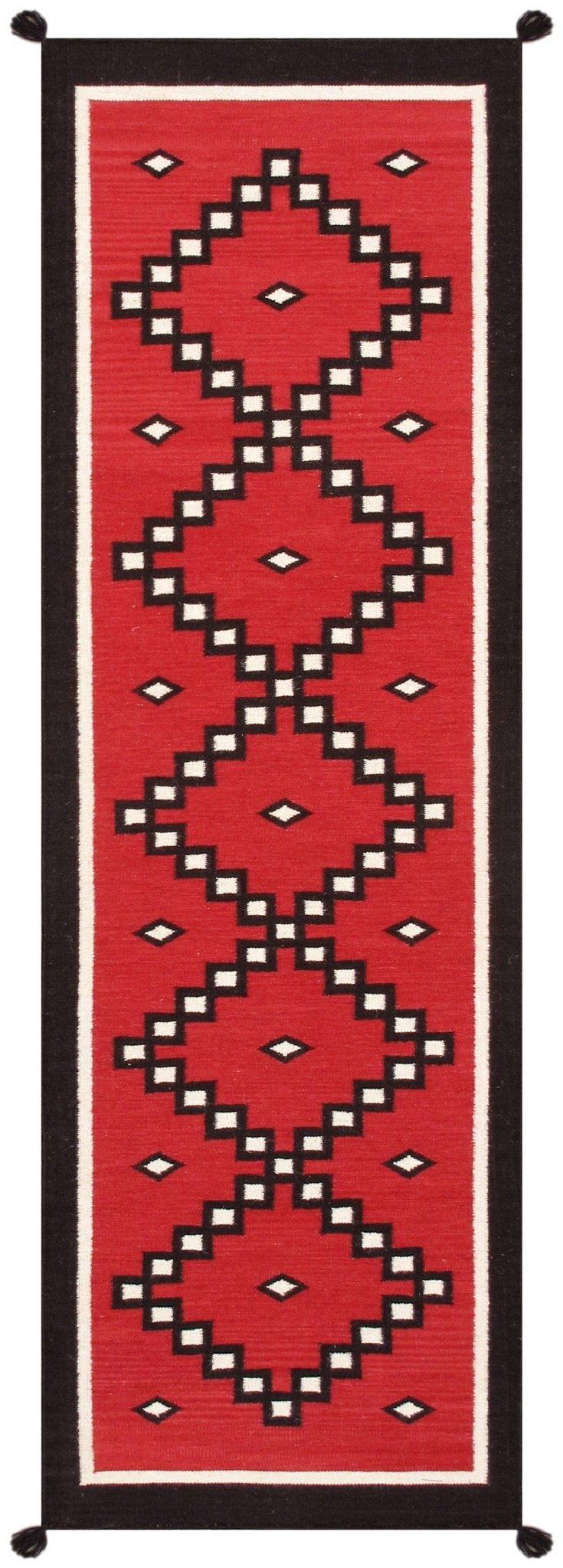 Canvello Reversible Wool Red Area Rug - 2'7'' X 8'2'' - Canvello