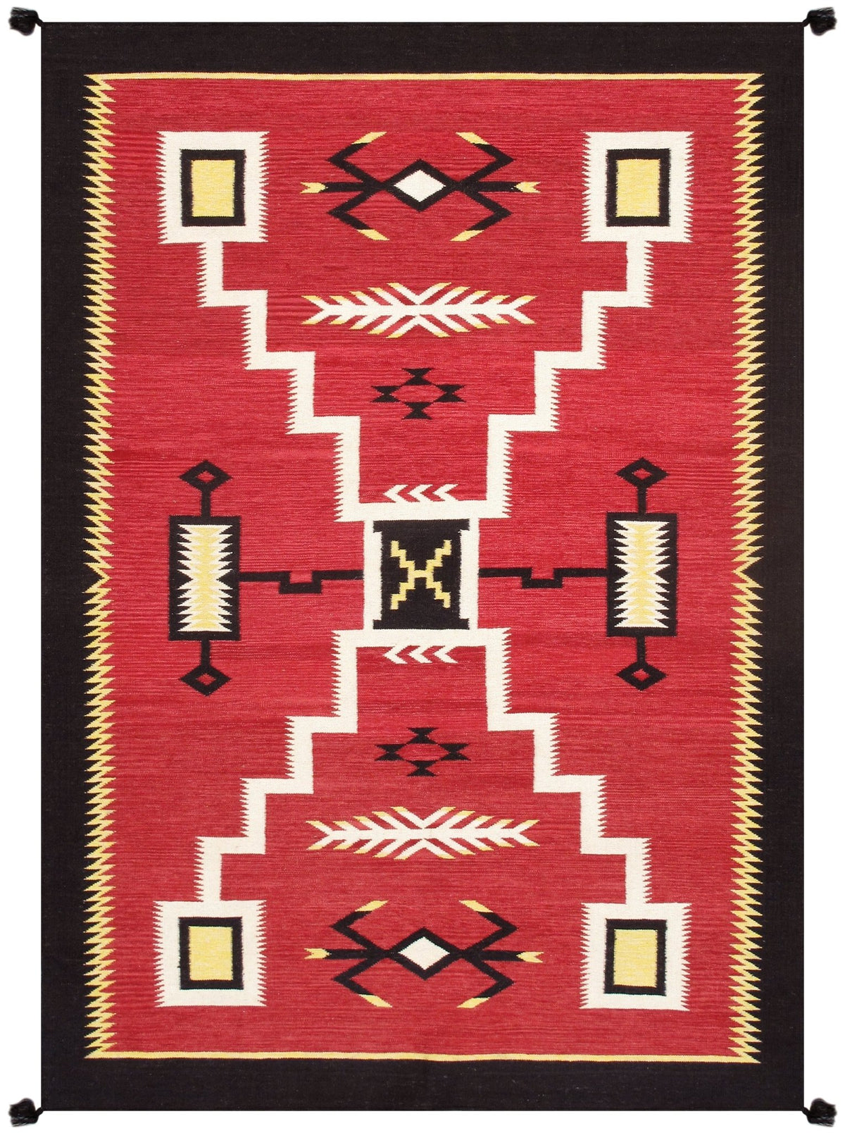 Alfombra de lana kazaka caucásica antigua del siglo XVIII para sala de estar - 3'7'' X 7'5''