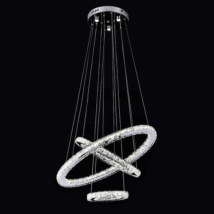 Canvello Ring Crystal Pendant Lights Modern Crystal Chandelier Lighting - Canvello