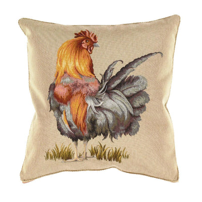 Canvello Rooster Tapestry Pillow 16' X 16' - Canvello