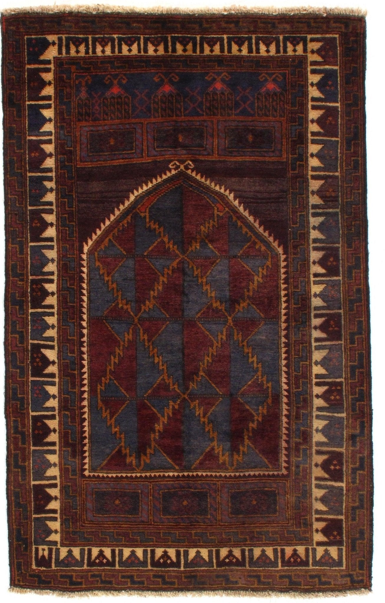 Canvello Rug Balouchi Prayer Rug - 3' x 5' - Canvello