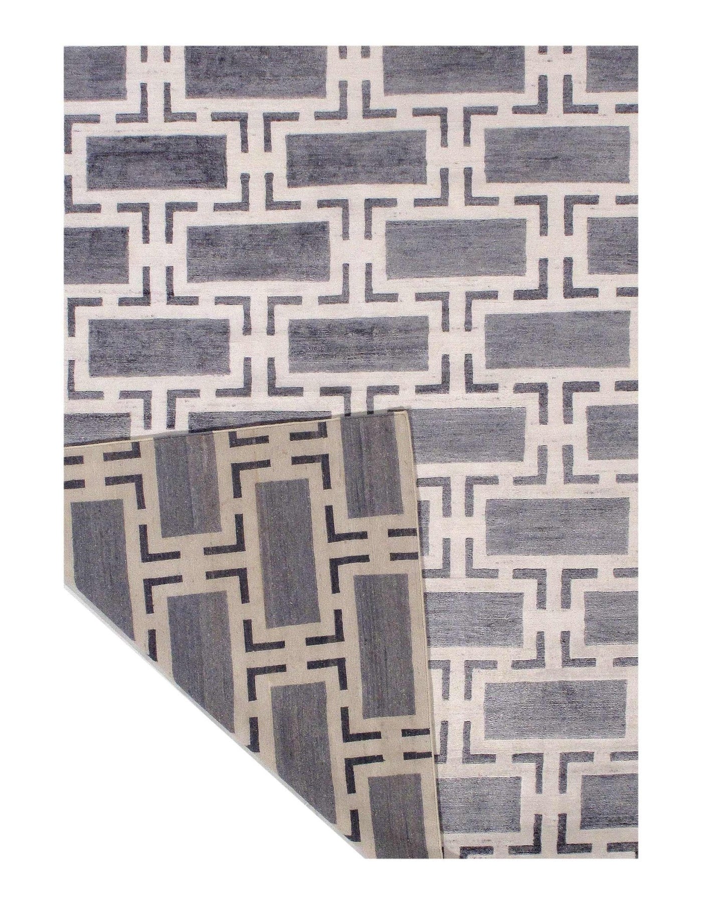 Canvello Rug Gray Modern Bamboo silk Rug - 8'x10' - Canvello