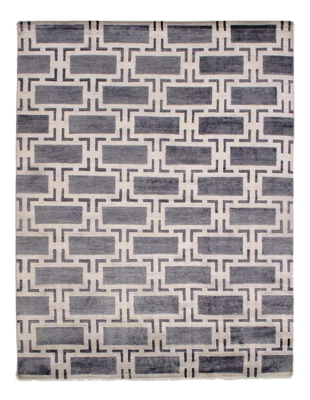 Canvello Rug	Gray Modern Bamboo silk Rug - 8'x10'