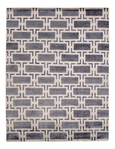 Canvello Rug Gray Modern Bamboo silk Rug - 8'x10' - Canvello