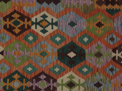 Canvello Rug Multi color Flat weave kilim - 6'8''X 9'7'' - Canvello