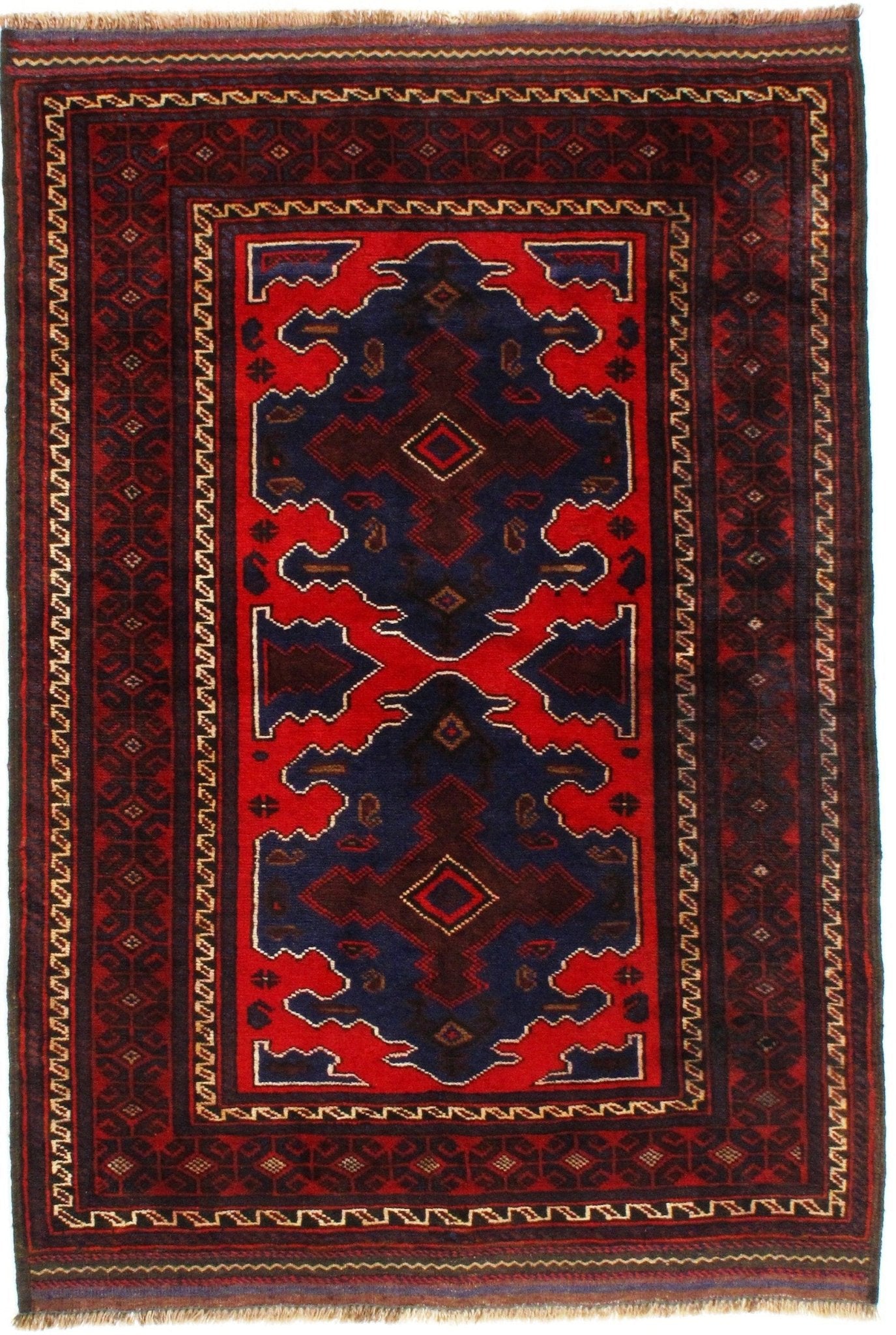 Canvello Rug Navy Balouchi Prayer Rug - 3' x 4' " - Canvello