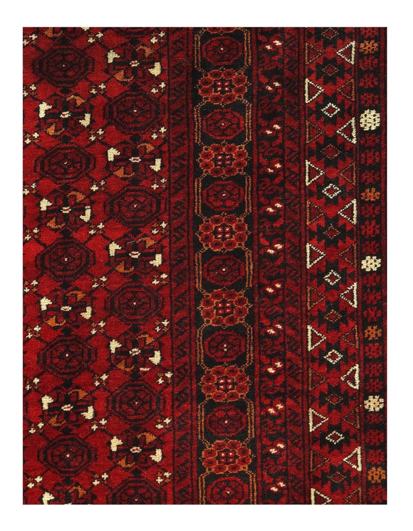 Canvello Rust Afghani Bashire Rug - 4'3"x6'5" - Canvello