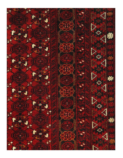 Canvello Rust Afghani Bashire Rug - 4'3"x6'5" - Canvello