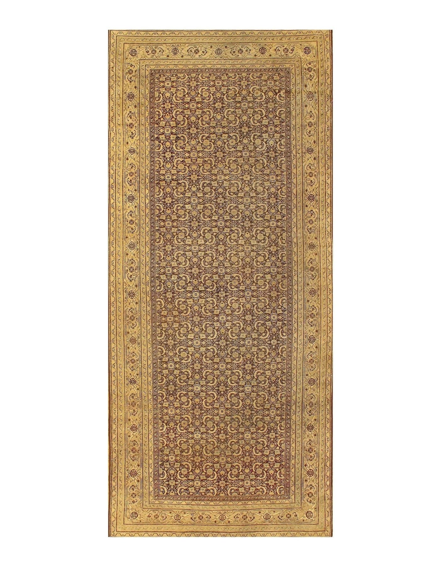 Canvello Rust Antique Agra Rug - 5' X 11'6" - Canvello