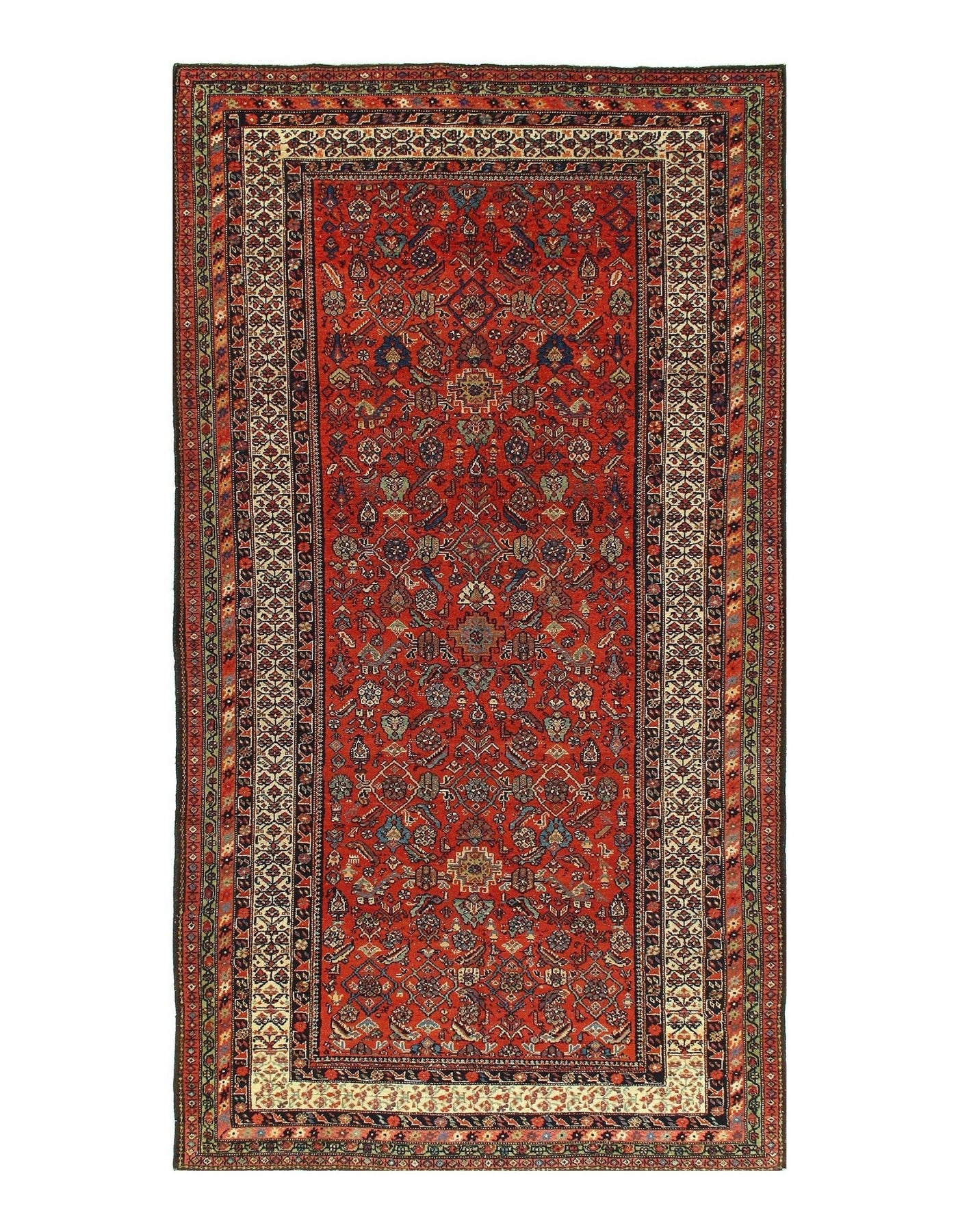 Canvello Rust Antique Farahan Mid Century Rugs - 5'8''x10'8'' - Canvello