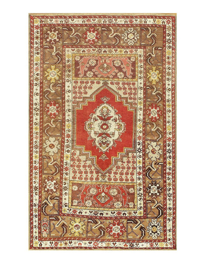 Canvello Rust Antique Oushak Rug - 3'6" X 5'7" - Canvello