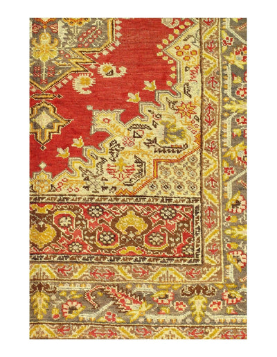 Canvello Rust Antique Oushak Rug - 4'3 X 6'8" - Canvello