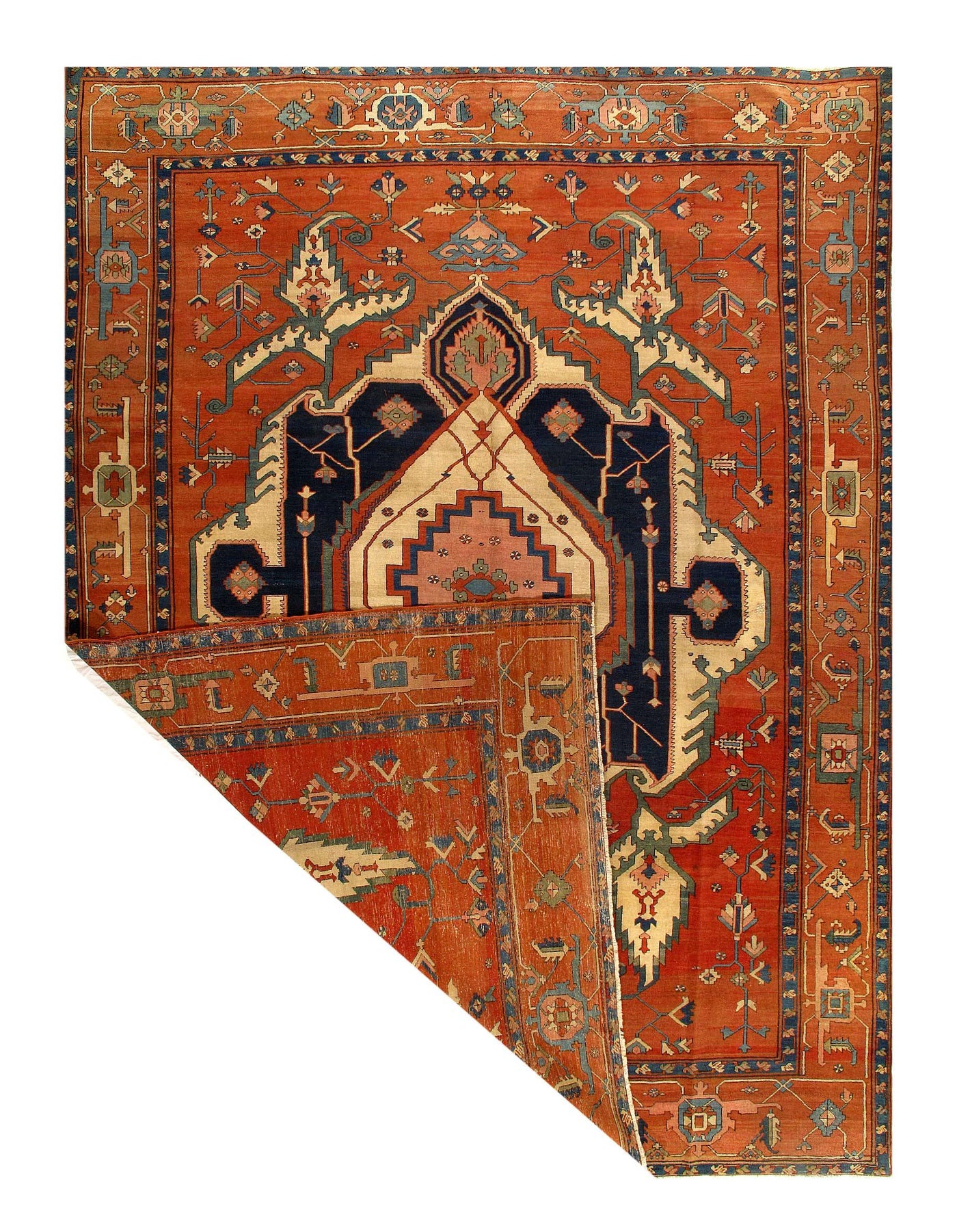 Canvello Rust Antique Persian Bakshaish Rugs - 10' X 13'.3''