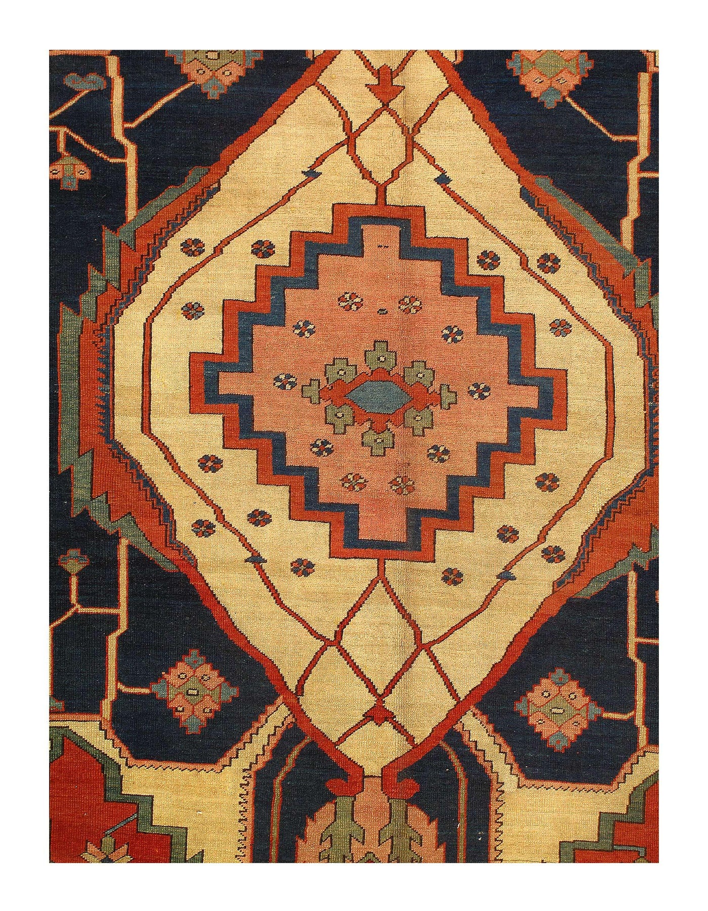 Canvello Rust Antique Persian Bakshaish Rugs - 10' X 13'.3''