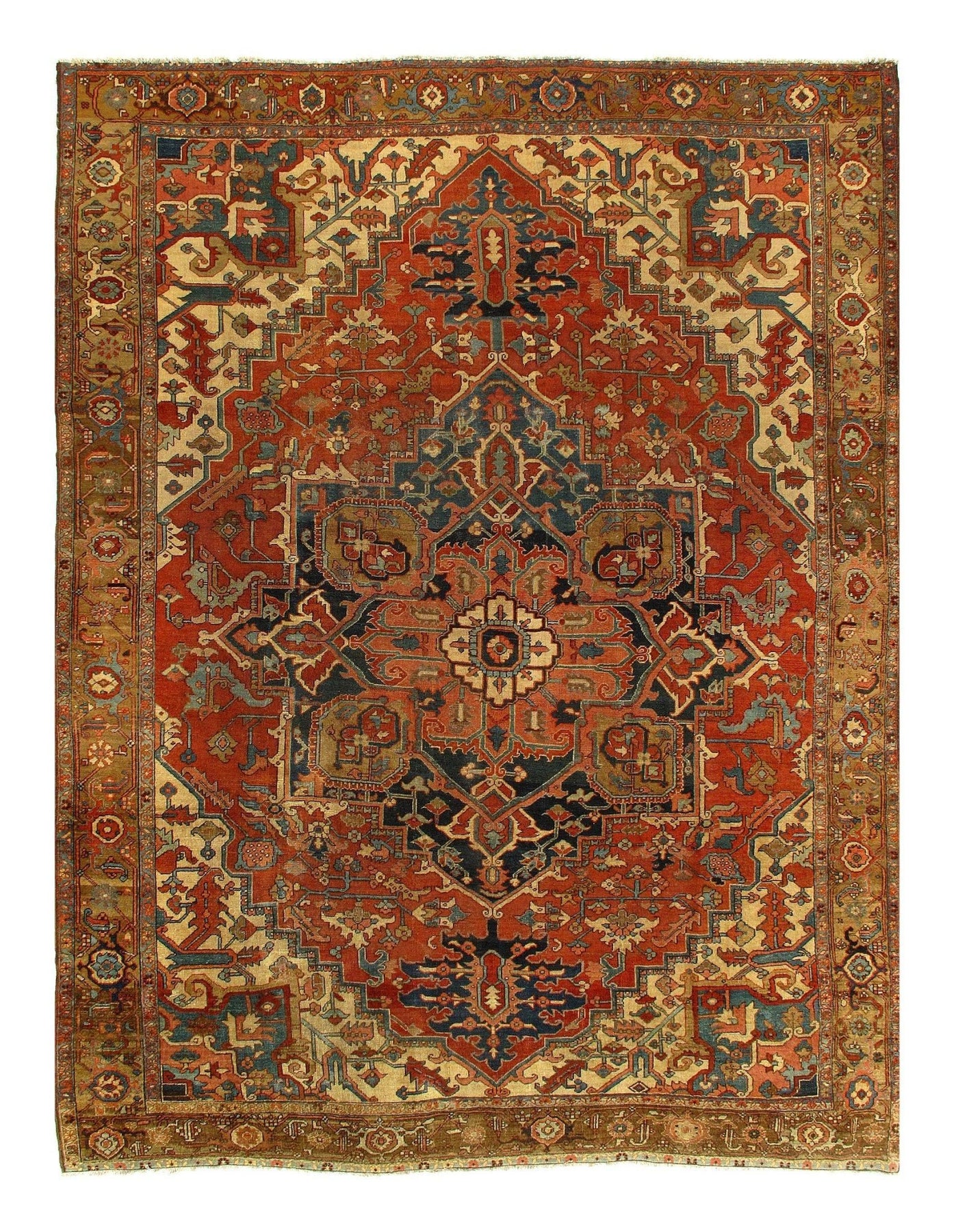 Canvello Rust Antique Silkroad Serapi Rug - 9' x 12' - Canvello