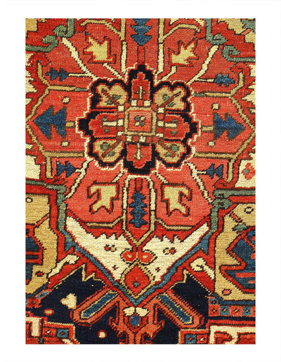 Canvello Rust Circa 1920 Silkroad Antique Heriz Rug - 7'5" X 10'3" - Canvello