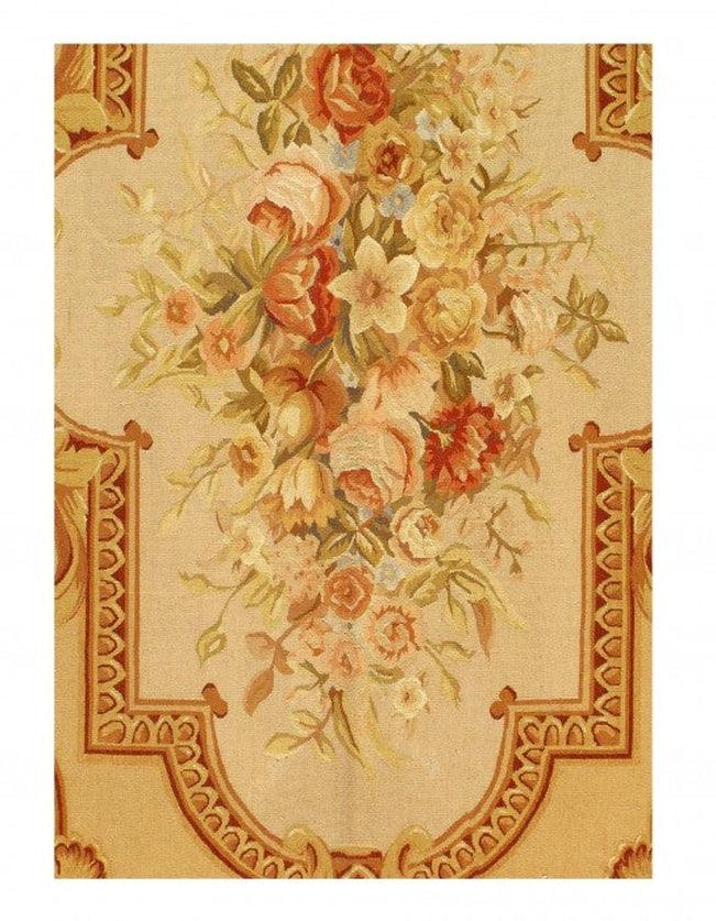 Canvello Rust Color Fine Hand Knotted Abusson Rug 10' X 14' - Canvello