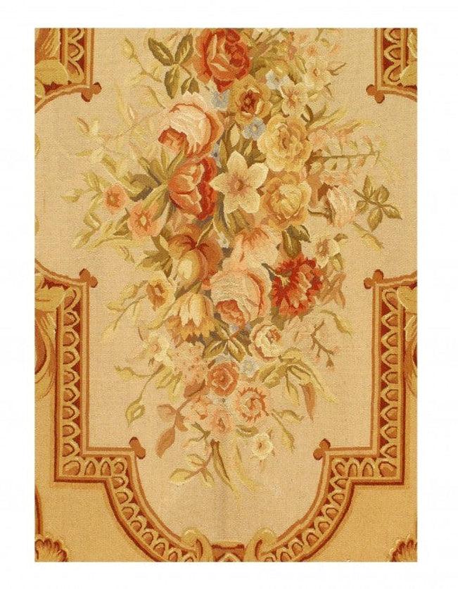 Rust Color Fine Hand Knotted Abusson Rug 10' X 14'