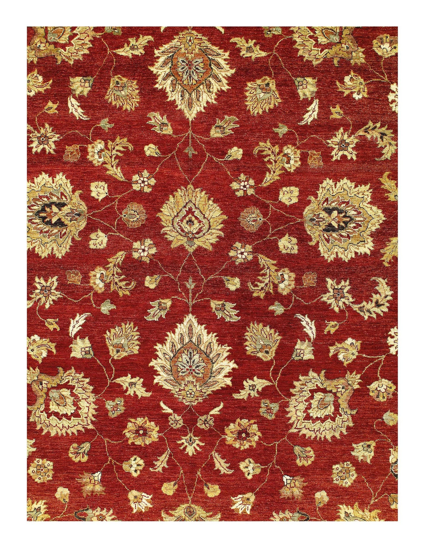 Rust Color Fine Hand Knotted Farahan Design 10' X 14'2''