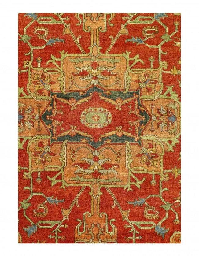 Canvello Rust Color Fine Hand Knotted Serapi Design 7'9'' X 10'6'' - Canvello