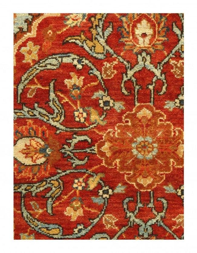 Canvello Rust Color Fine Hand Knotted Silkroad Design Tabriz 9'1'' X 12'1'' - Canvello