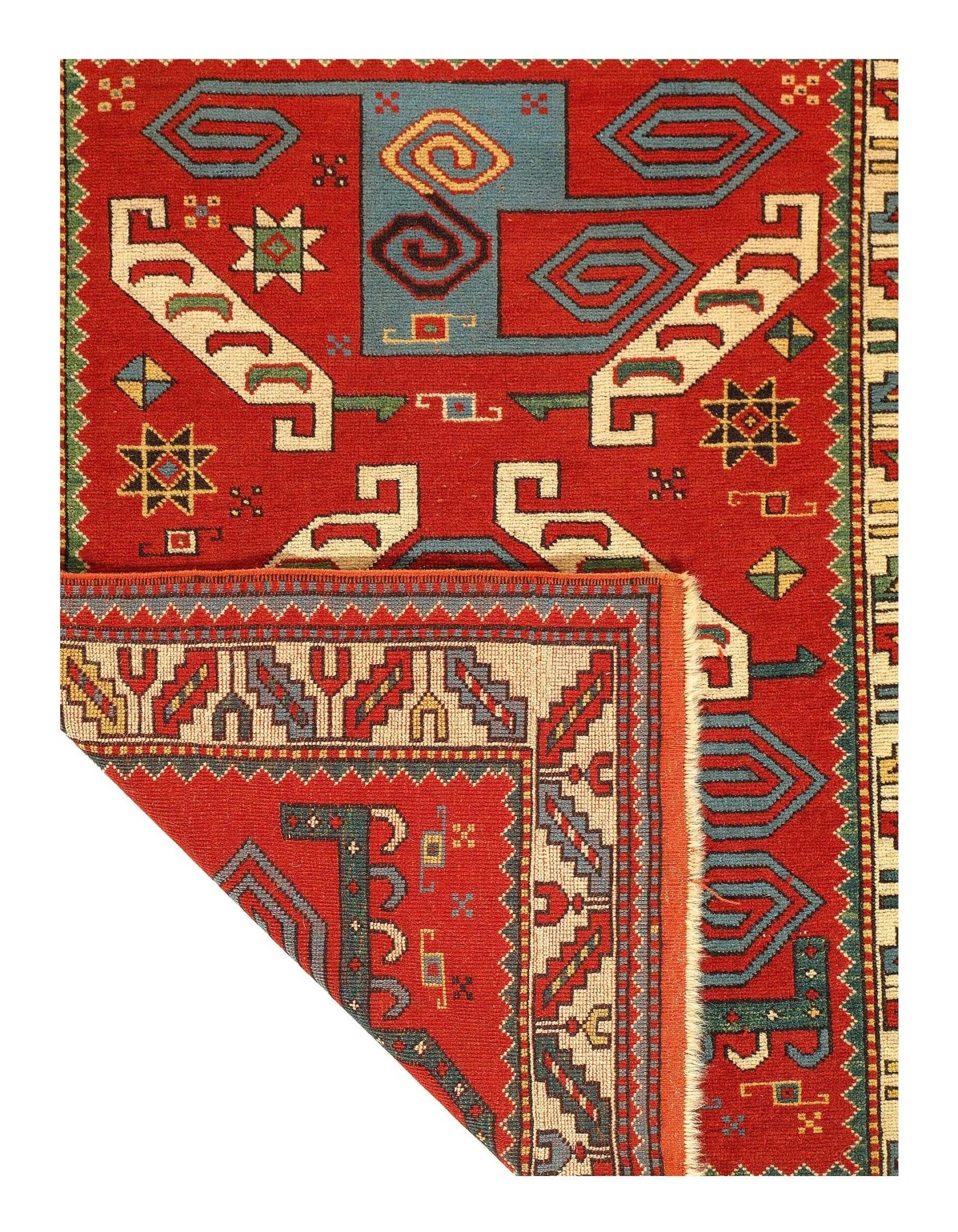 Canvello Rust Color Turkish Antique Rug 3'7'' X 5'4'' - Canvello