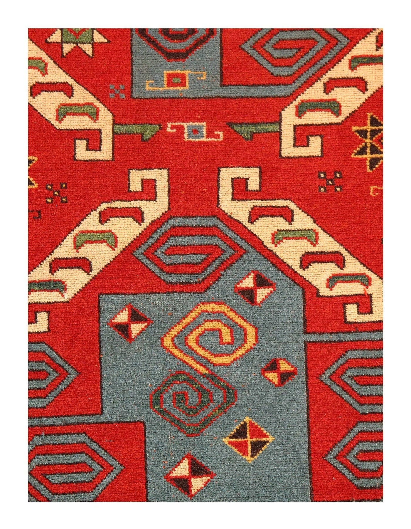 Canvello Rust Color Turkish Antique Rug 3'7'' X 5'4'' - Canvello