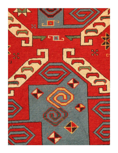 Canvello Rust Color Turkish Antique Rug 3'7'' X 5'4'' - Canvello