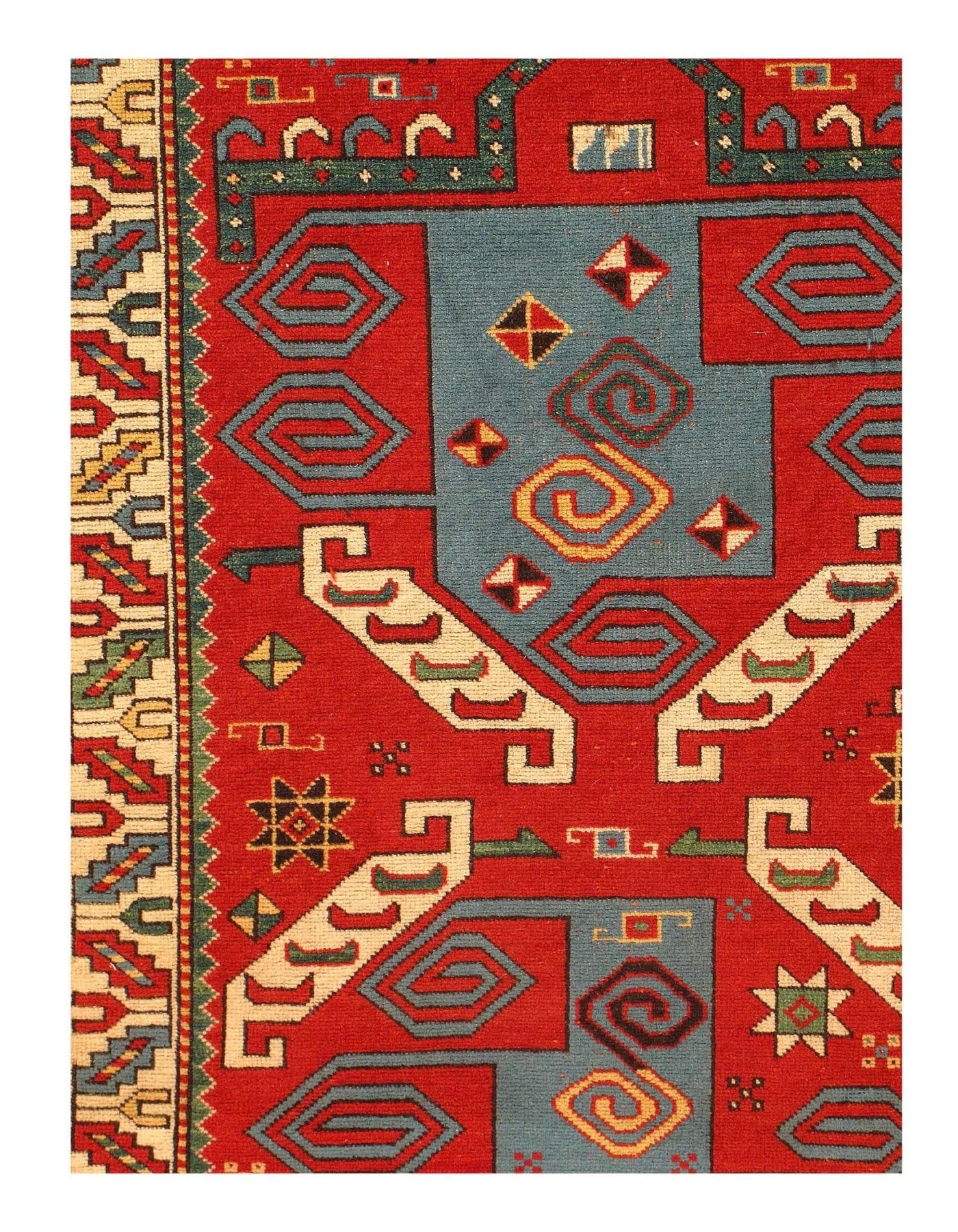 Canvello Rust Color Turkish Antique Rug 3'7'' X 5'4'' - Canvello