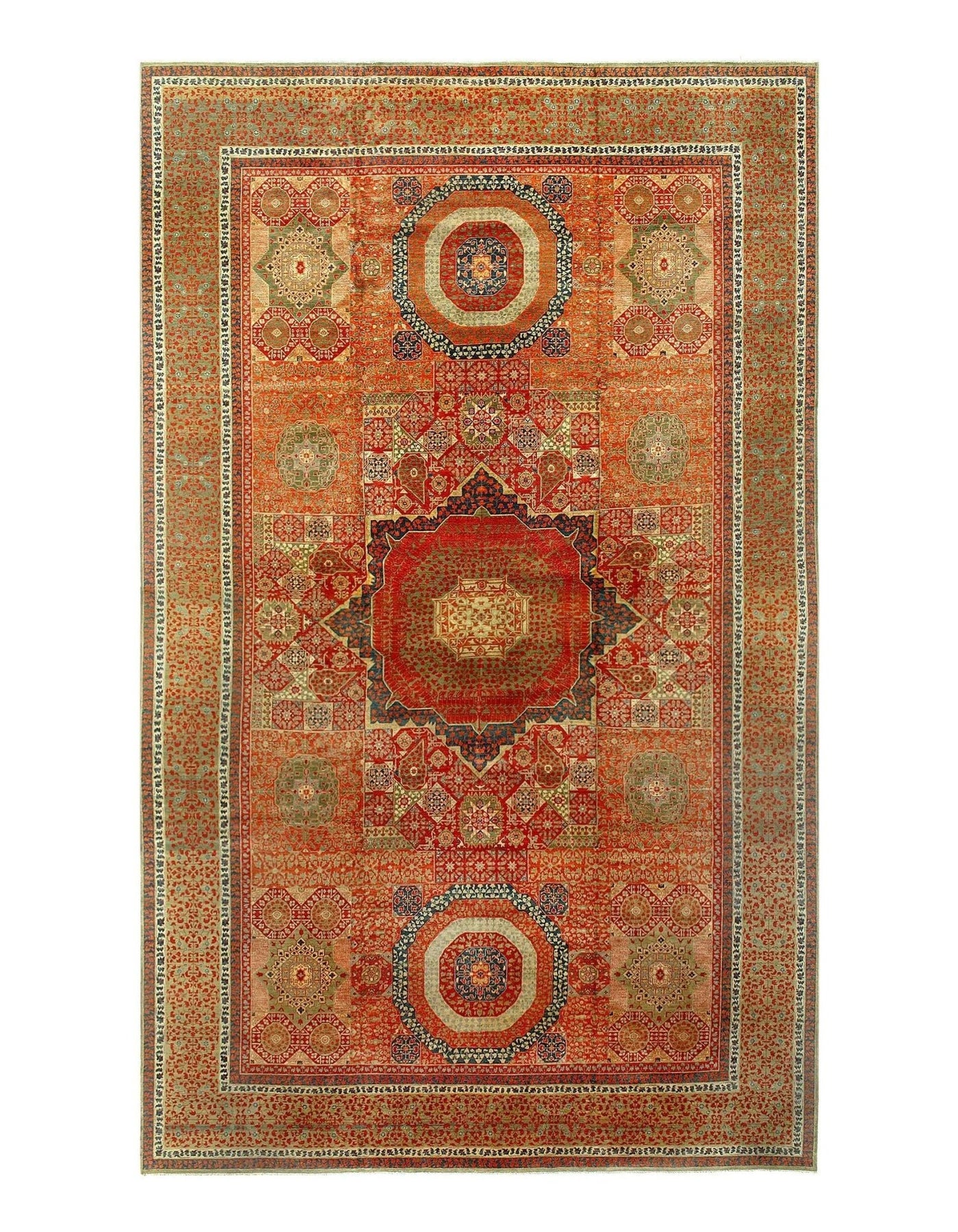 Canvello Rust Egyptian Mamluk Design - 12' x 19'4'' - Canvello