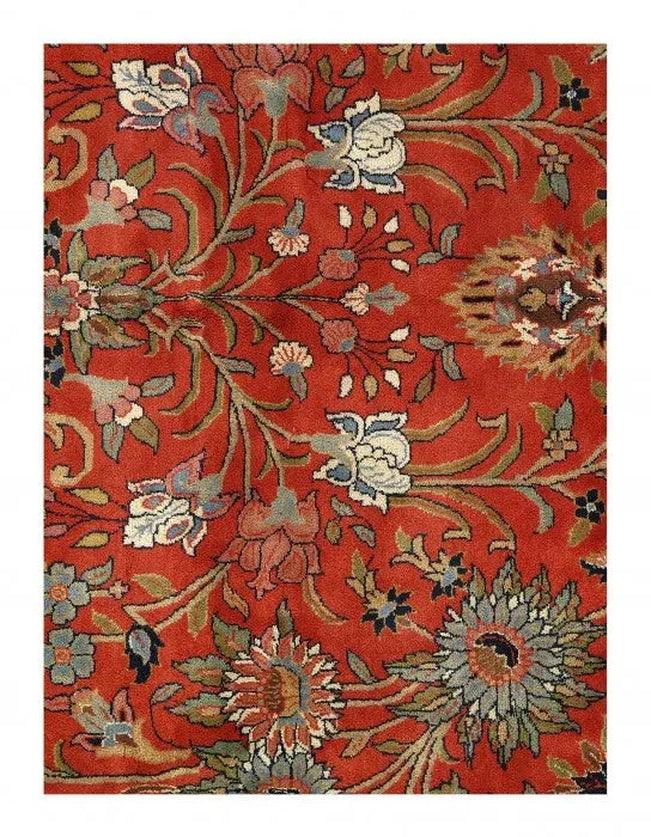 Canvello Rust Fine Hand - Knotted Kashan Rug - 12' X 17' - Canvello