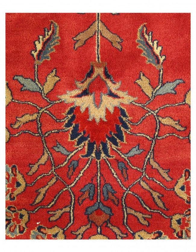 Canvello Rust Fine Hand - Knotted Sarouk Design12' X 15' - Canvello