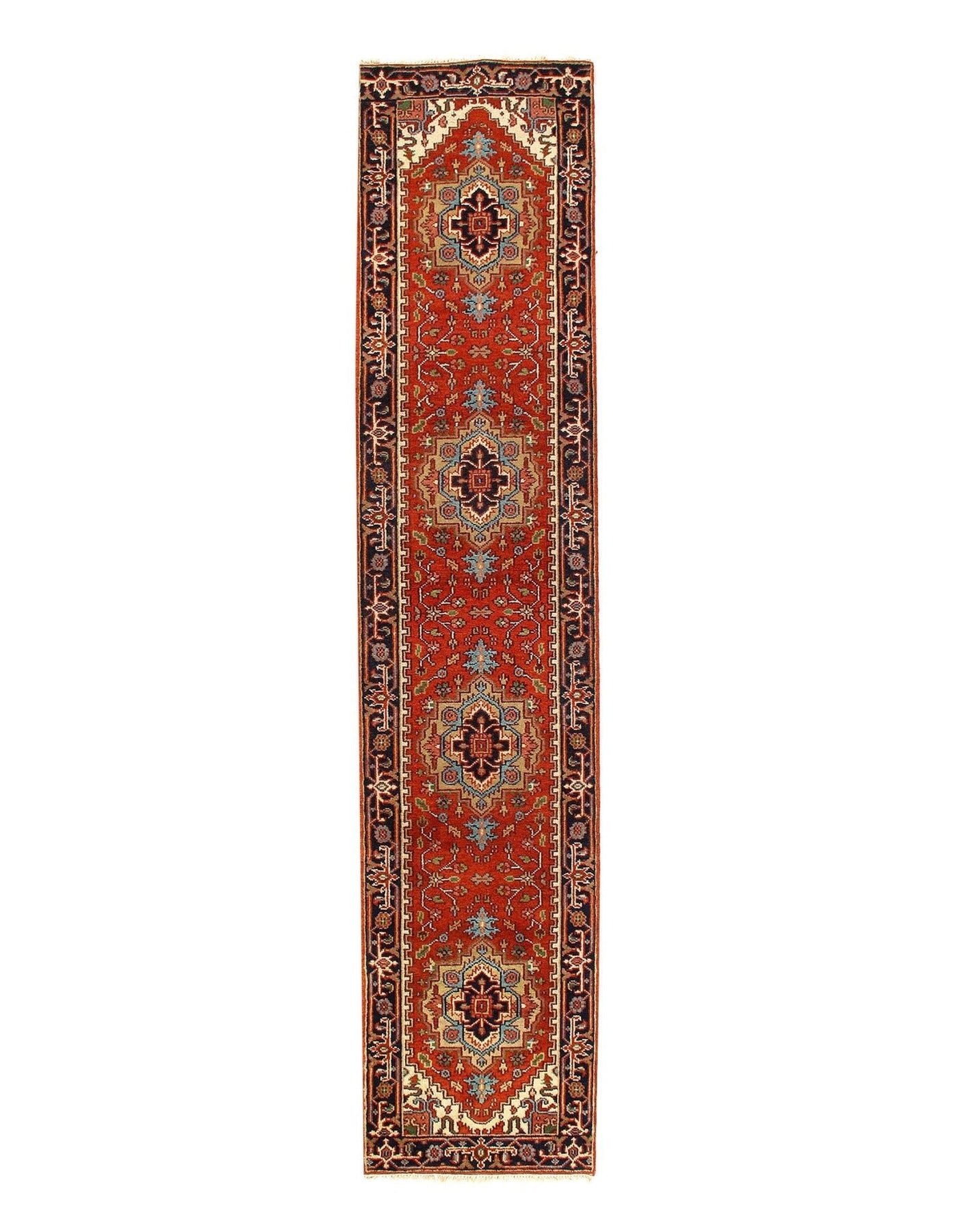 Canvello Rust Fine Hand Knotted Serapi runner 2'6'''' X 11'11'' - Canvello