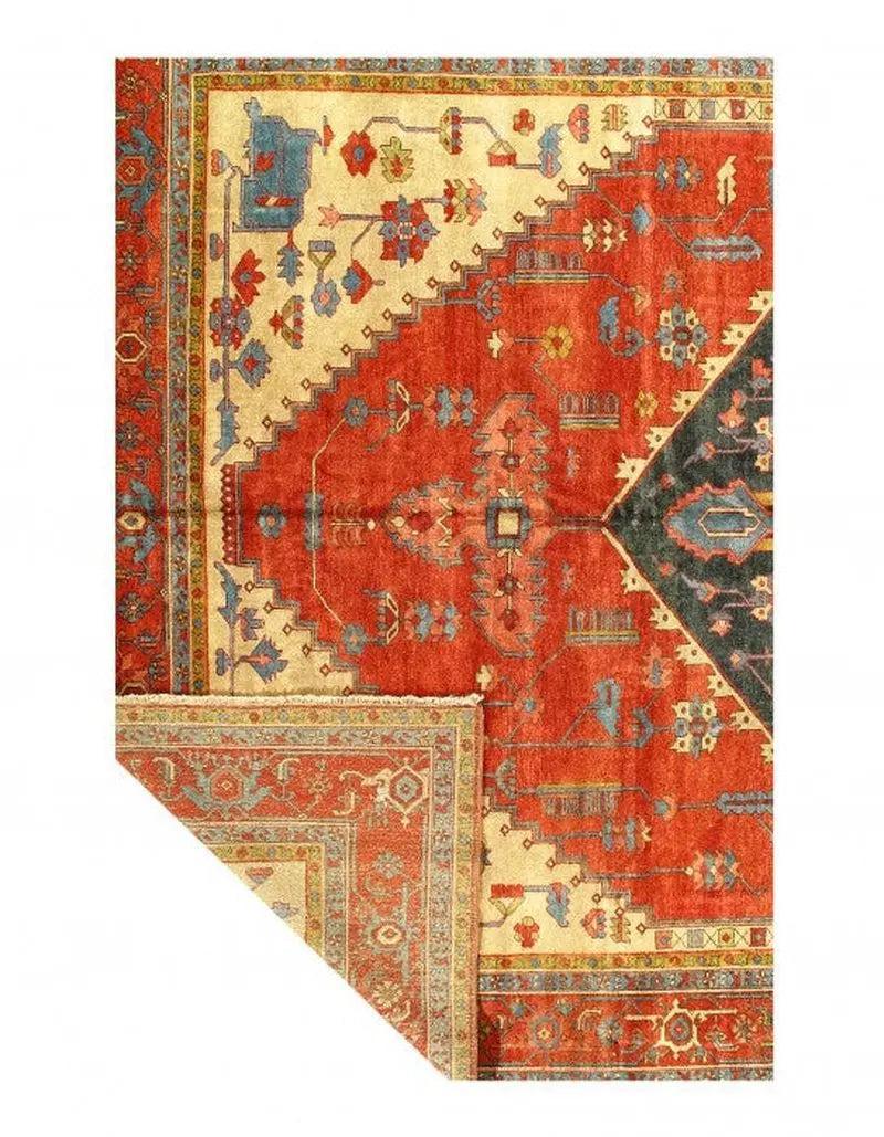 Canvello Rust Fine Hand Knotted Silkroad serapi Design 12'3'' X 18'6'' - Canvello