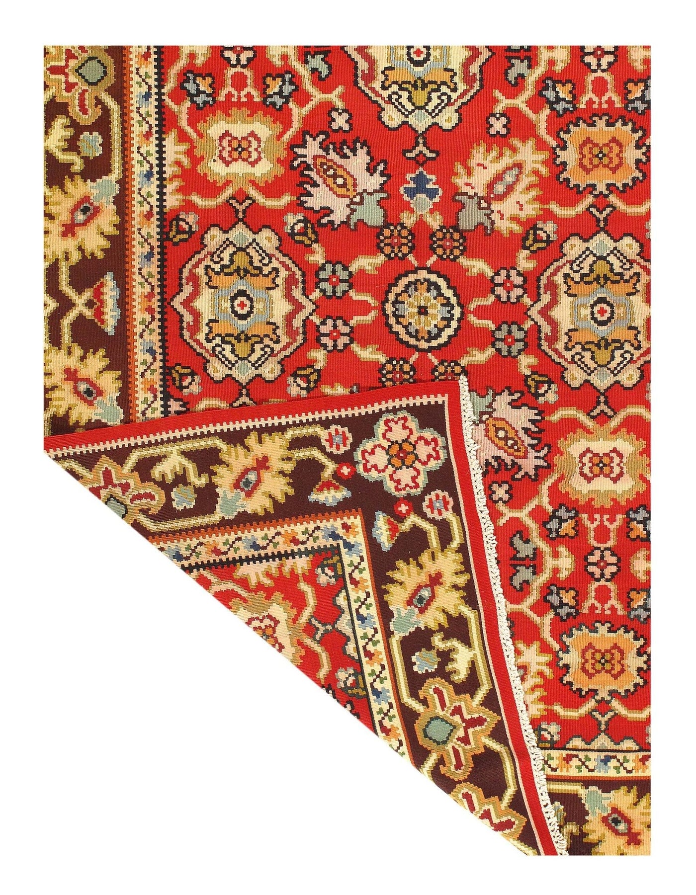 Canvello Rust Fine Hand Knotted Turkish Kazak Rug 5'3'' X 7'7'' - Canvello