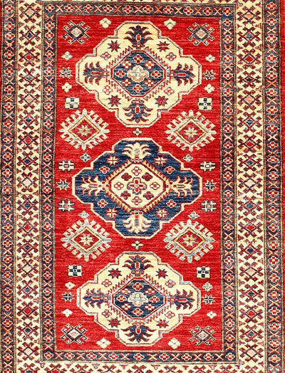 Canvello Rust Fine Kazak Rug - 3'3'' X 4'11'' - Canvello